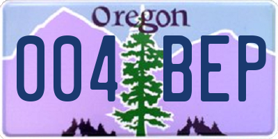 OR license plate 004BEP