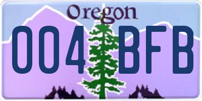 OR license plate 004BFB