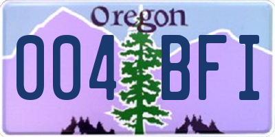 OR license plate 004BFI