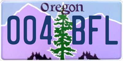 OR license plate 004BFL