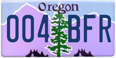 OR license plate 004BFR
