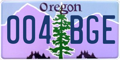 OR license plate 004BGE