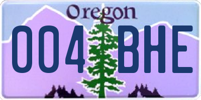 OR license plate 004BHE