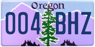 OR license plate 004BHZ