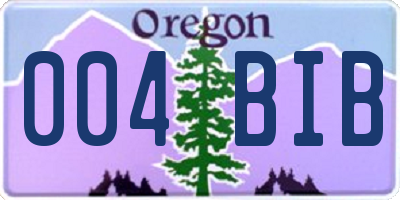 OR license plate 004BIB