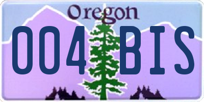 OR license plate 004BIS