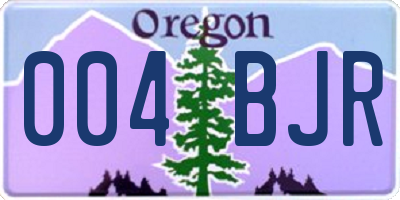 OR license plate 004BJR