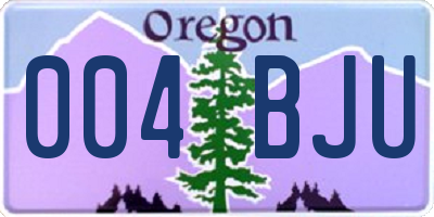 OR license plate 004BJU