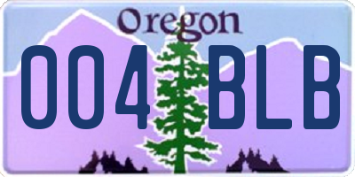 OR license plate 004BLB