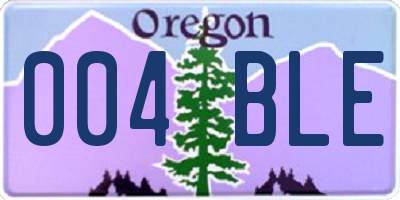 OR license plate 004BLE
