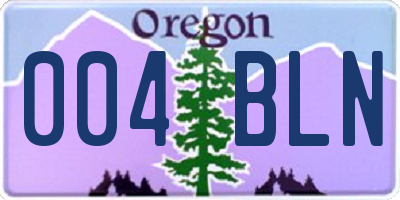 OR license plate 004BLN