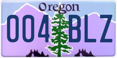 OR license plate 004BLZ