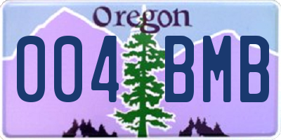 OR license plate 004BMB