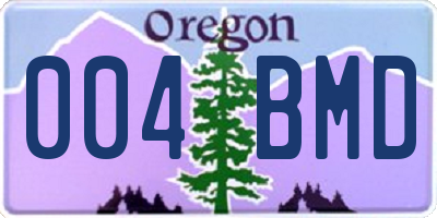 OR license plate 004BMD