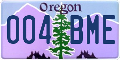OR license plate 004BME