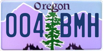 OR license plate 004BMH
