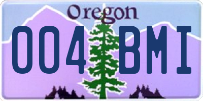 OR license plate 004BMI