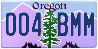 OR license plate 004BMM