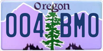 OR license plate 004BMO