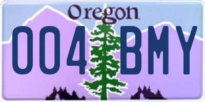 OR license plate 004BMY