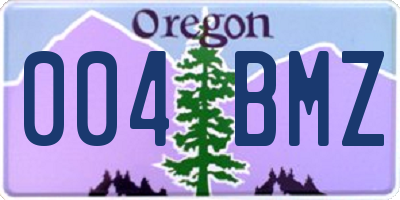 OR license plate 004BMZ
