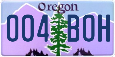 OR license plate 004BOH