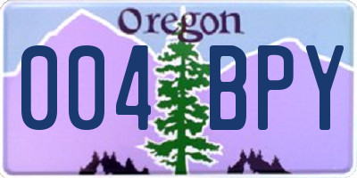 OR license plate 004BPY