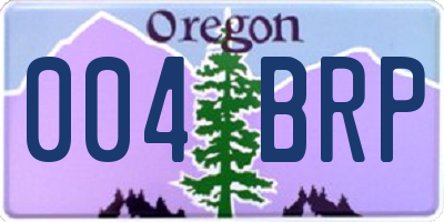 OR license plate 004BRP