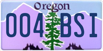 OR license plate 004BSI