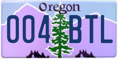 OR license plate 004BTL