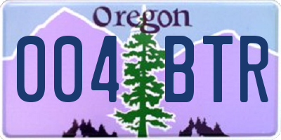 OR license plate 004BTR