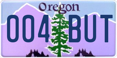 OR license plate 004BUT