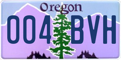 OR license plate 004BVH