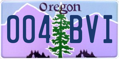 OR license plate 004BVI