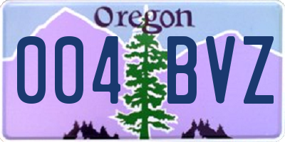 OR license plate 004BVZ