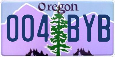 OR license plate 004BYB