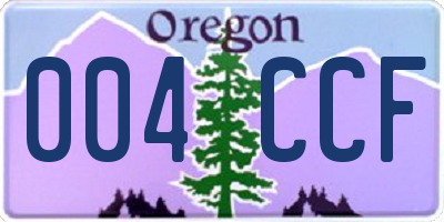 OR license plate 004CCF