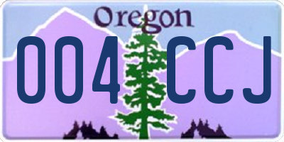 OR license plate 004CCJ