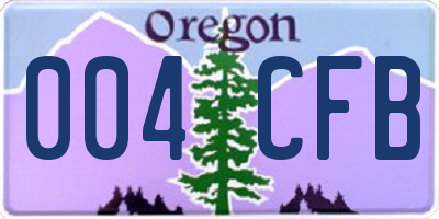 OR license plate 004CFB