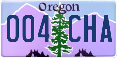 OR license plate 004CHA
