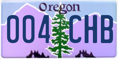OR license plate 004CHB