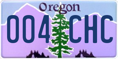 OR license plate 004CHC