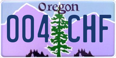 OR license plate 004CHF