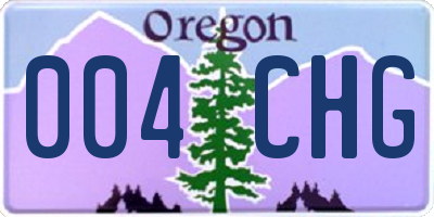OR license plate 004CHG