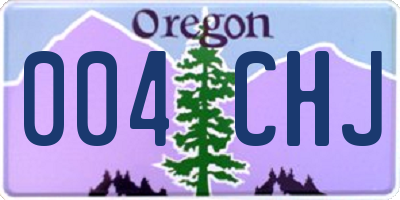 OR license plate 004CHJ
