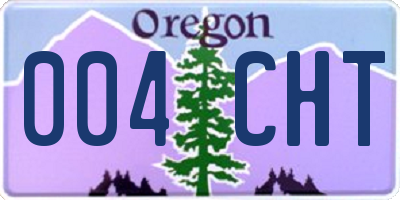 OR license plate 004CHT
