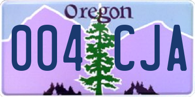 OR license plate 004CJA