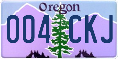 OR license plate 004CKJ