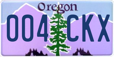 OR license plate 004CKX