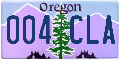 OR license plate 004CLA